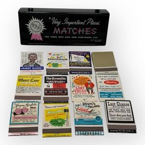 VTG 1957 Tip 'n Twinkle VIP Matches Novelty Gag Matchbook Complete Set Unstruck